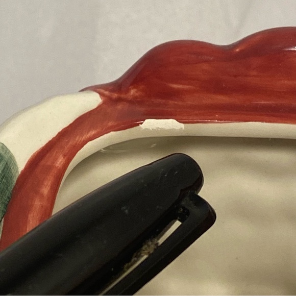 90s Fitz And Floyd Christmas Sleigh Figurine candy sugar bowl 1995 vintage used - Picture 4 of 16